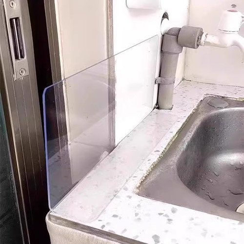 水槽挡水板厨房家用洗碗水池防溅水神器隔水挡板洗手池台面挡水板