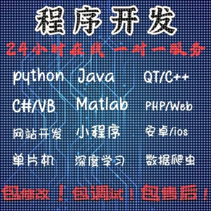 python代码Java代做matlab编程c++qt单片机php小程序vb/c#安卓web