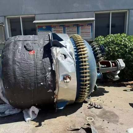 二手1000L-10000L搪瓷反应釜电加热搪玻璃反应釜外盘管反应釜