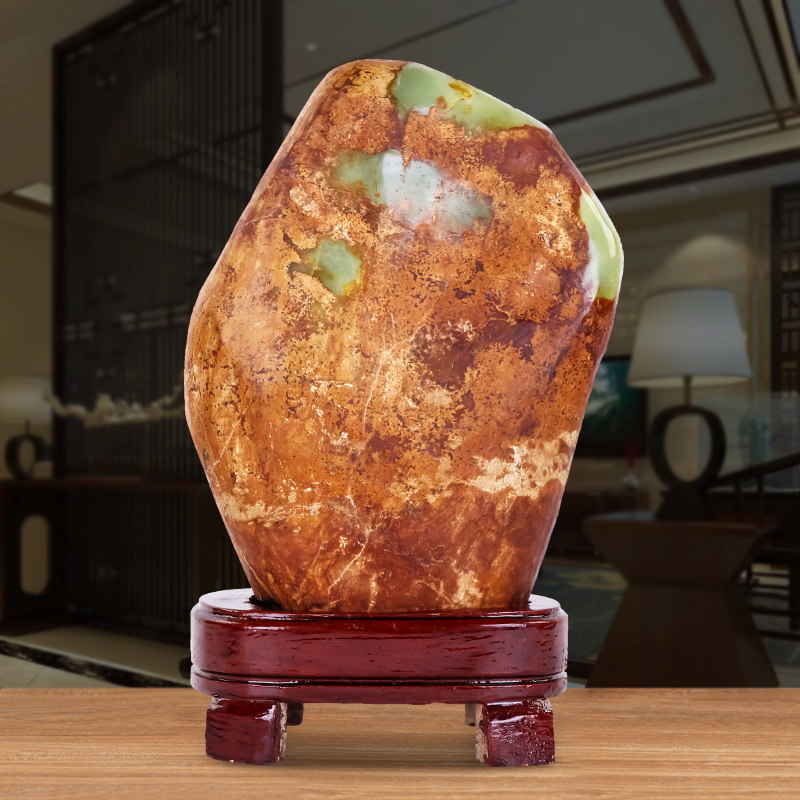 天御阁岫玉天然岫岩玉秀玉奇石观赏石头