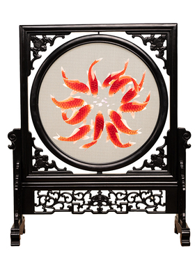 古风刺绣客厅装饰品台屏苏州绣美手工艺摆台商务礼品