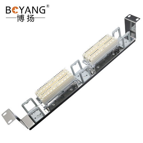 博扬 DF电话配线架 对回路语音通信科隆架 9英寸机架式含