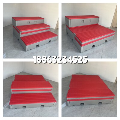 塑料合唱台阶学校新款翻转阶学校教室三层舞台阶