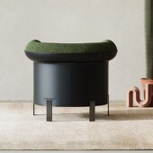 慕梵迪现代玻璃钢布艺休闲椅客厅沙发椅阳台卧室设计师单椅