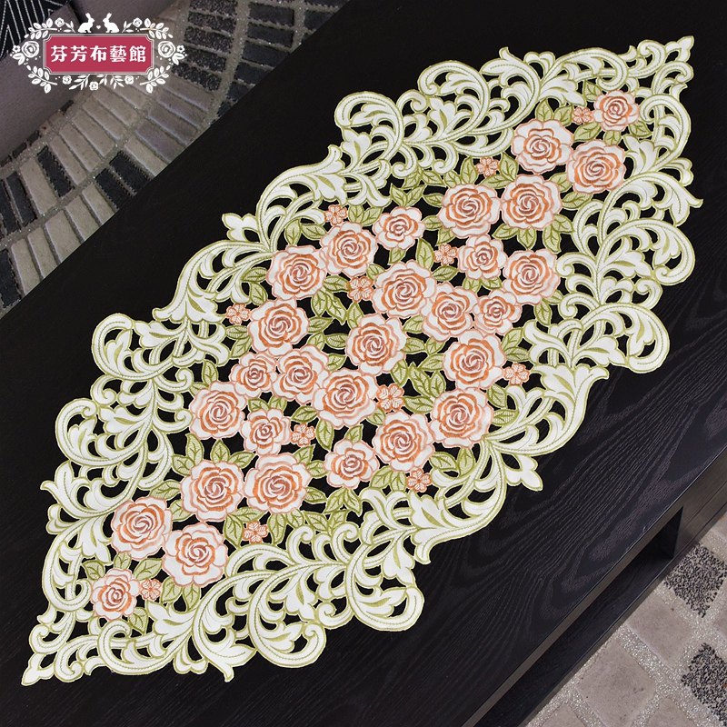 桌布欧式田园现代刺绣新餐桌布布艺桌垫茶几巾盖巾桌旗,居家布艺,桌布,淘宝优惠券,粉丝福利购,淘宝优惠卷