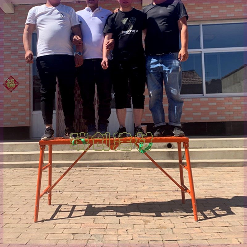 圆管装修马凳加厚折叠便携式脚手架施工高可升降平台厂家