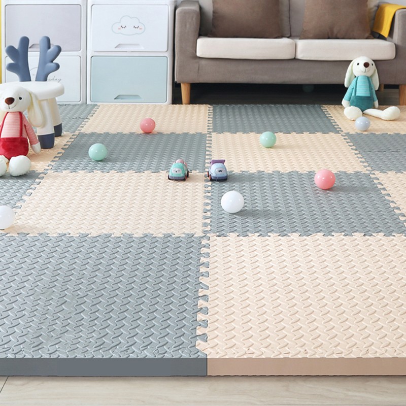 乐缔宝宝爬行垫 9片拼接泡沫地垫0*0CM加厚1.2CM爬爬垫卧室客厅