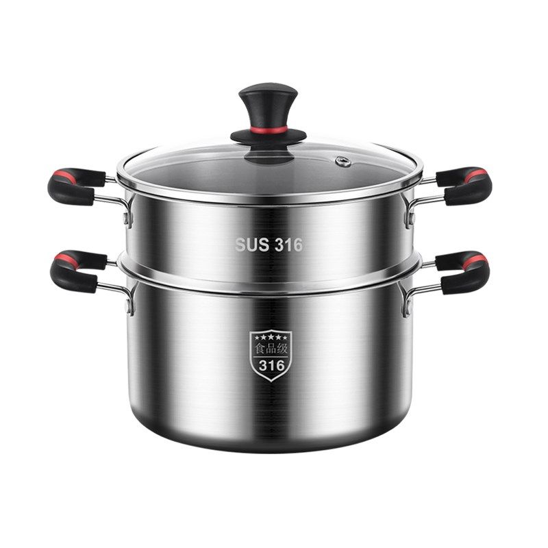 汤锅家用煲汤锅煮面锅燃气灶电磁炉一体成型煮汤锅