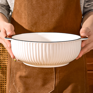 家用简约汤锅排骨玉米大汤碗酸菜鱼水煮鱼专用大汤盆双耳锅耐高温