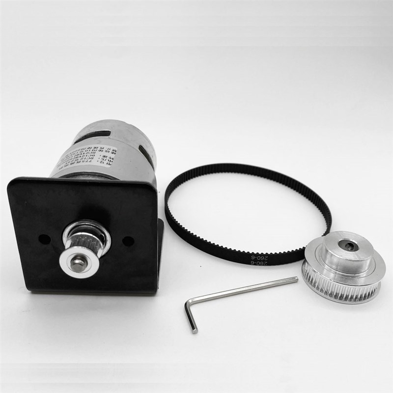 1比3减速775直流电机12V24V正反转可调速同步轮2GT皮16比48齿带轮