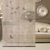 异色帘屏风帘软屏风软挂屏挂屏软帘卷帘玄关扇子蝴蝶