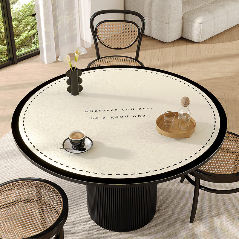 复古奶油风圆桌桌布防水防油免洗圆桌垫隔热防烫桌面垫级感台布,居家布艺,桌布,淘宝优惠券,粉丝福利购,淘宝优惠卷