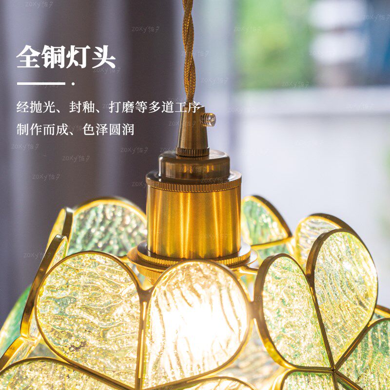 佐夕 法式中古朵复古田园玄关床瓣灯