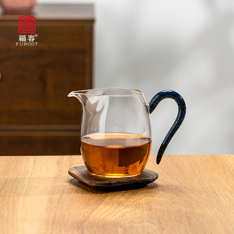 福容风韵公道杯耐热高硼硅v玻璃泡茶分茶器茶具公杯大容量功夫茶