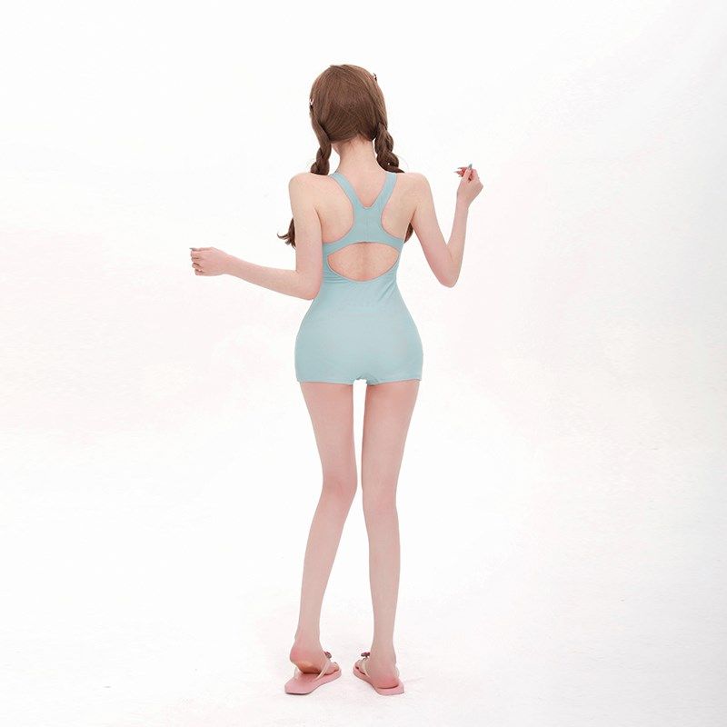 竞速泳衣女款连体保守平角裤2025新P款游泳馆训练游泳衣