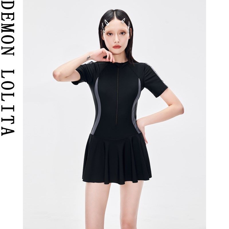 游泳衣女泡d温泉遮肚显瘦保守连体裙式2022新款运动平角学生泳装,运动/瑜伽/健身/球迷用品,连体泳衣,淘宝优惠券,粉丝福利购,淘宝优惠卷