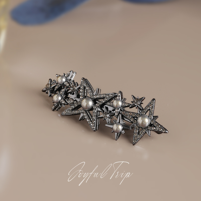 韩版精致珍珠星星发夹