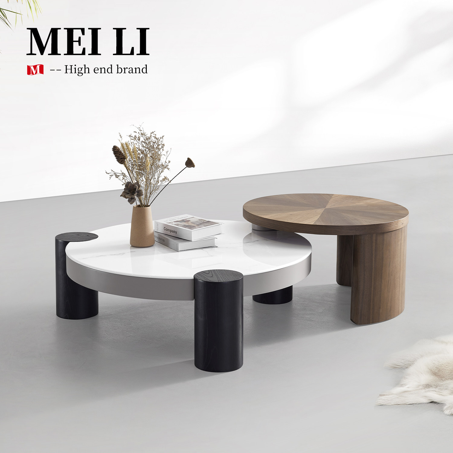 媚丽空间现代简约茶几组合客厅家用小户型轻奢高级感设计师款茶几