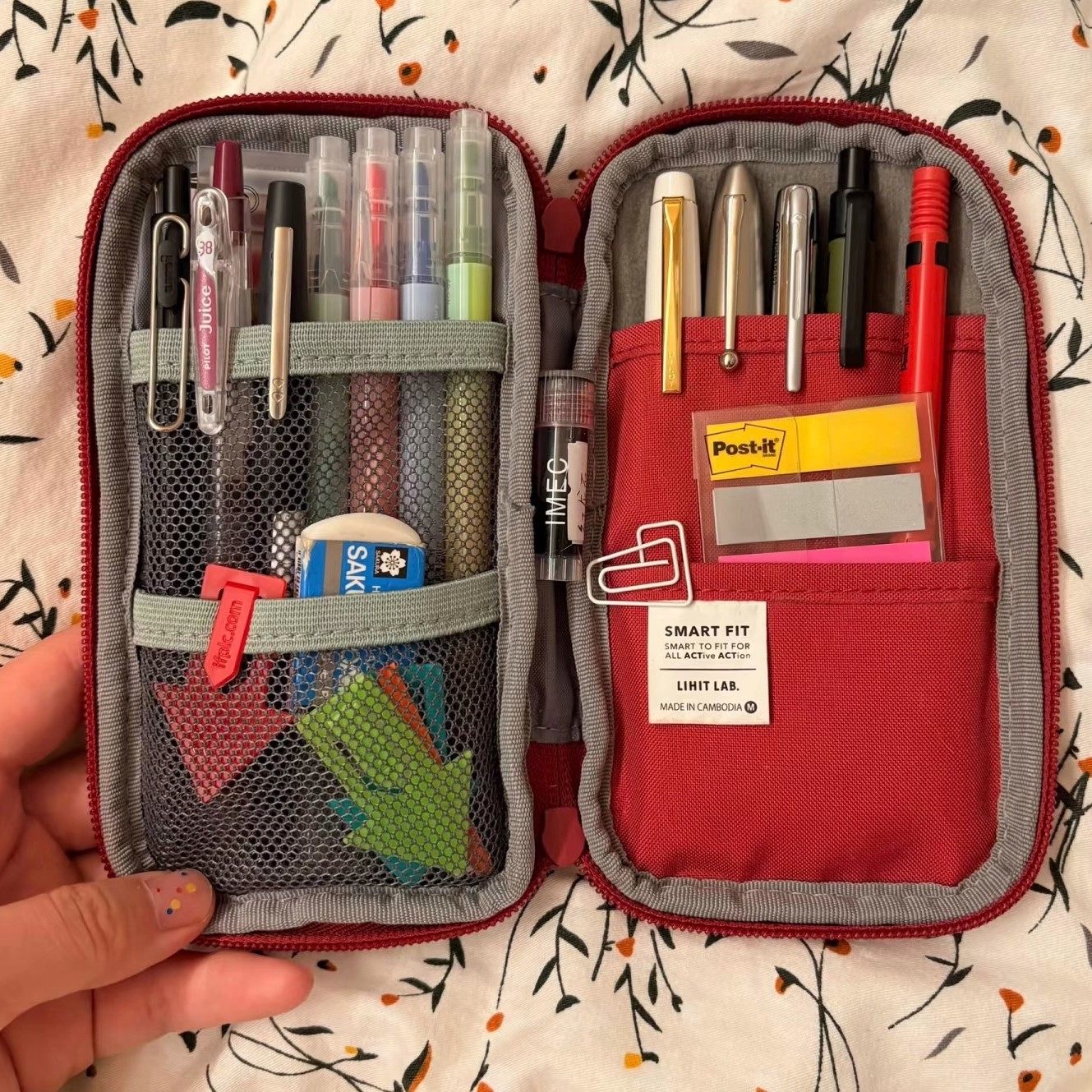 日系复古红笔袋多功能烧饼包文具袋收纳便携简约初中学生用铅笔盒,文具电教/文化用品/商务用品,笔袋,淘宝优惠券,粉丝福利购,淘宝优惠卷