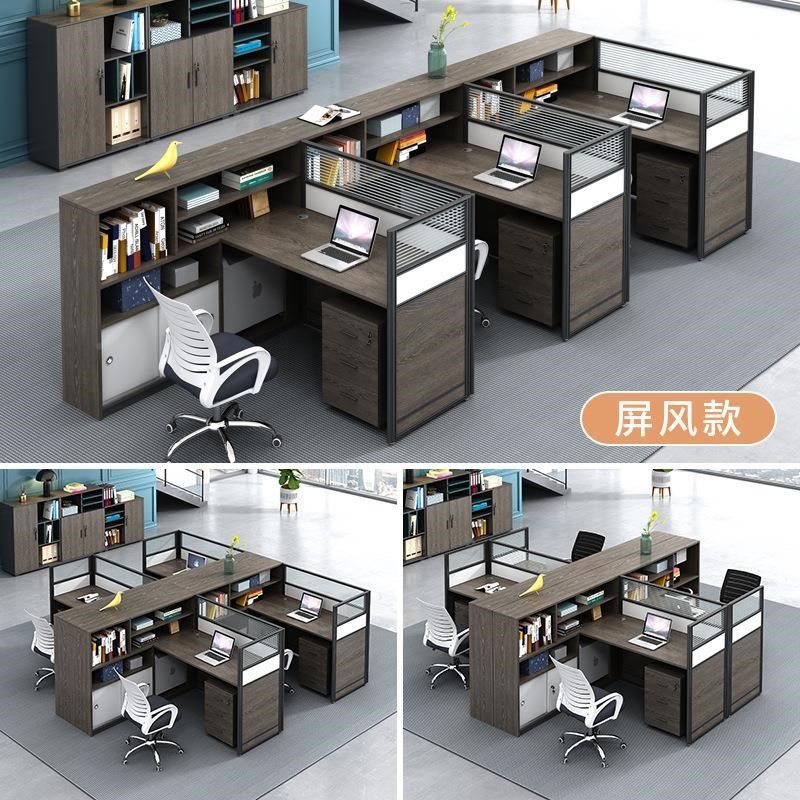 约现代6四4人位职员办公桌工位财务桌卡座办公室Q家具WPT椅桌简组