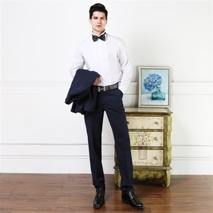 男士演出衬衫小尖领燕子t领燕尾服大合唱舞台专用衬衫年会新郎伴