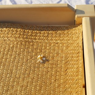 儿童凉席幼儿园午睡床席蒲草席 天H然手工编织婴儿床柔软席子