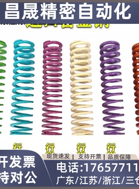 模具弹簧J-TY17-20/25/30/35/456789100紫色螺旋扁弹簧矩形弹簧