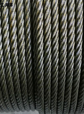 涂油钢丝绳油丝绳黑色钢丝绳油性起重钢丝绳吊绳10mm12mm14Zmm18m