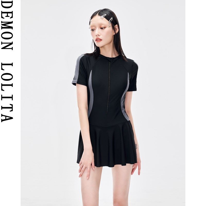 游泳衣女泡温泉遮肚显瘦保守连体裙式2022新款运动Y平角学生泳装,运动/瑜伽/健身/球迷用品,连体泳衣,淘宝优惠券,粉丝福利购,淘宝优惠卷