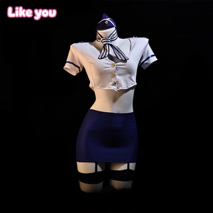 Like You空姐制服约会套装qqny内衣免脱角色扮演性感禁欲系诱惑女