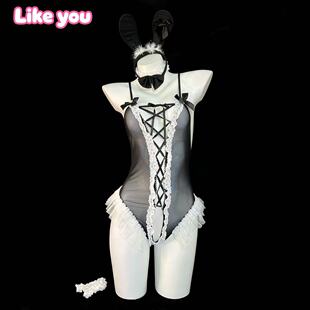 Like 型性感连体衣制服角色扮演qqny内衣女睡裙睡衣可爱 You小胸版