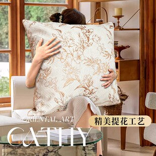 沙发抱枕高级感样板房客厅靠垫套含芯超大号靠背靠包家用靠枕 美式