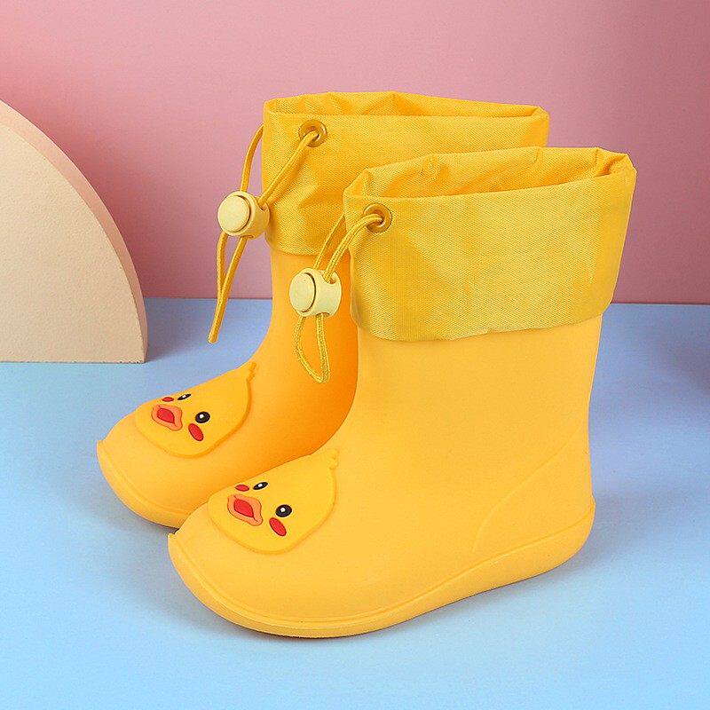 洁朵朵儿童雨鞋男童女孩宝宝防水防滑雨靴小学生幼儿园雨靴新款