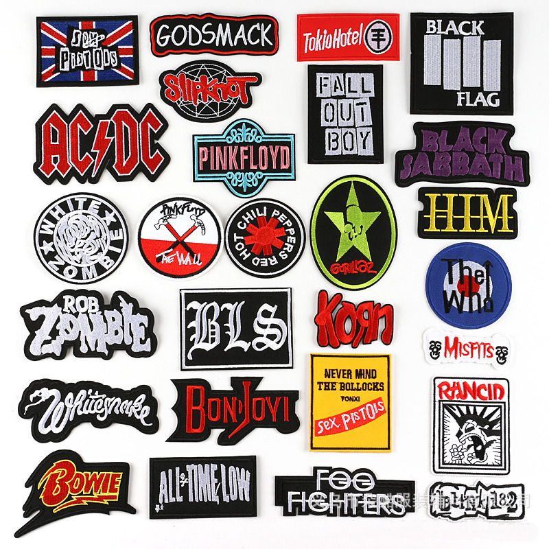 电脑绣花章仔英文字母补丁贴服装辅料布标刺绣布贴衣服补丁贴