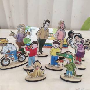 牛津树人物玩偶教具 典范英语英语人物玩偶道具 kipper一家 人偶