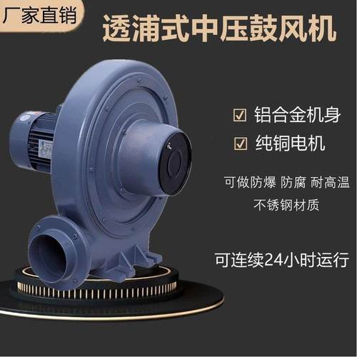 铸铝中压风机TB150-54KWTB150-107.5KW工业负压上料透浦式鼓风机