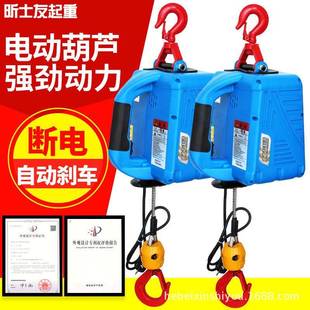 小吊机小型遥控牵引升降提升机电葫芦 微型电动葫芦220v家用便携式