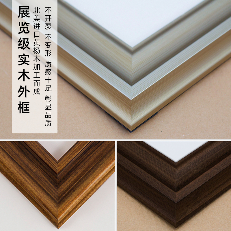 粉红玫瑰欧式玄关美式走廊挂画竖版客厅装饰画花卉油画实木外框