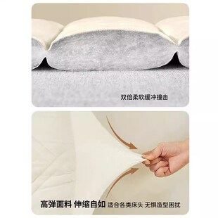 床头软包夹棉奶油风靠背木床皮床头罩全包加厚 床头套罩2024新款