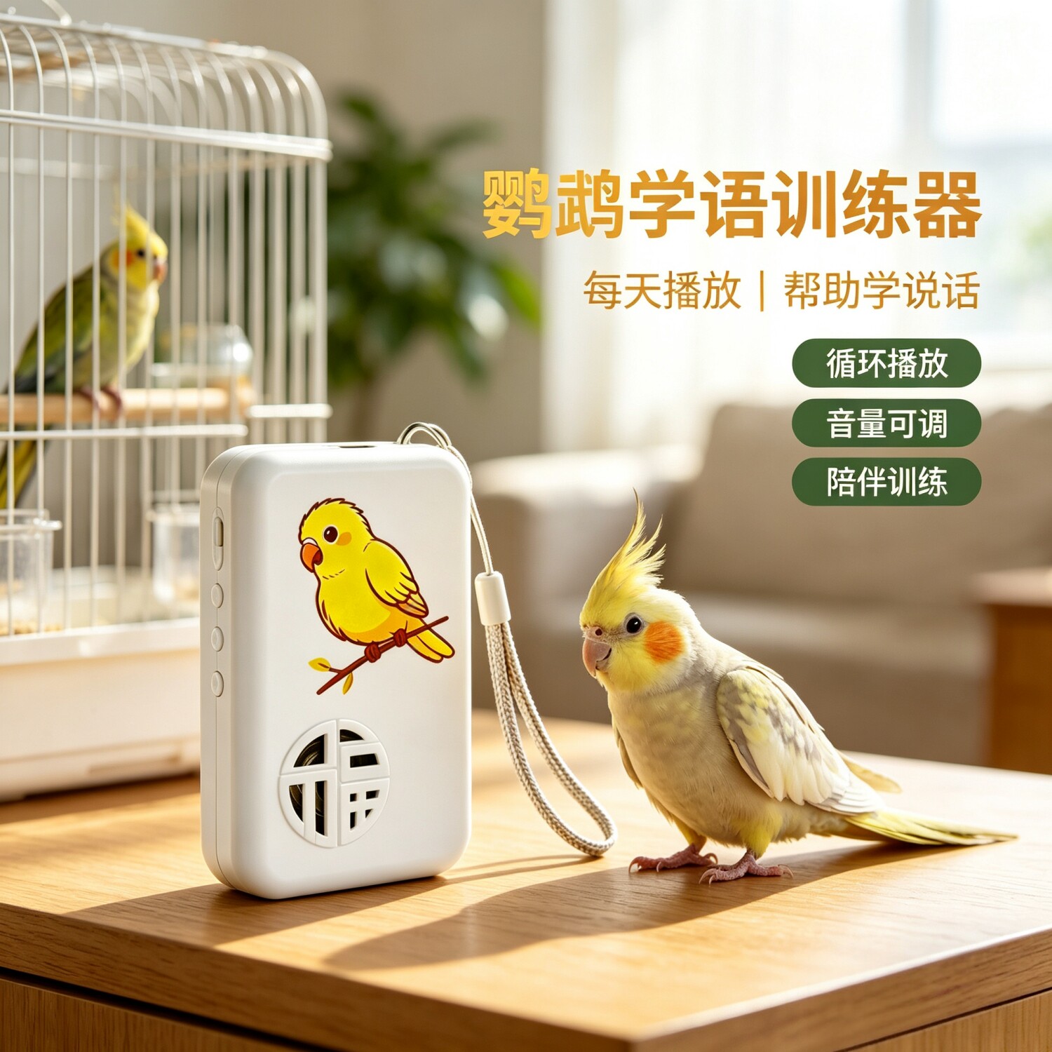 鹦鹉学说话复读机可充电