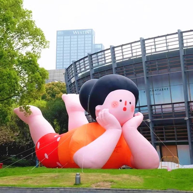 充气卡通气模定制大型毛绒爱心花朵行走人偶公仔模型定做美陈装饰