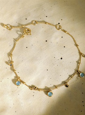 【新款】ARSIS银饰秘密花园仲夏蓝调吊坠手链高级手绳精致百搭女