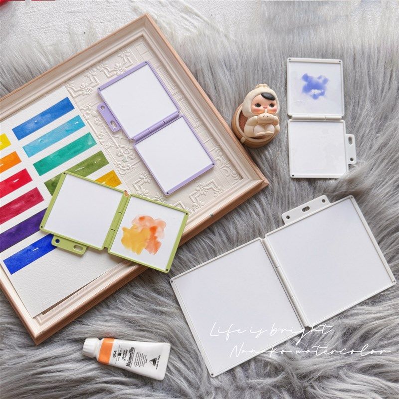 陶瓷调色盘写生旅行便携式活页手帐釉面陶瓷片不染色,文具电教/文化用品/商务用品,调色板,淘宝优惠券,粉丝福利购,淘宝优惠卷