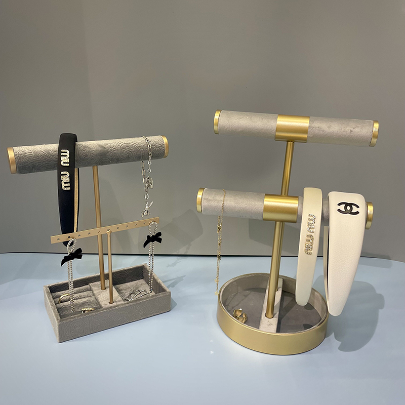 首饰架创意绒面首饰展示架陈列道具发箍架项链架耳环架珠宝展示架