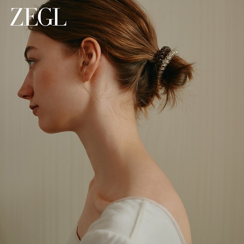 ZEGL彩色电话线发圈女扎头发皮筋2024新款头绳高级感头饰高弹发绳