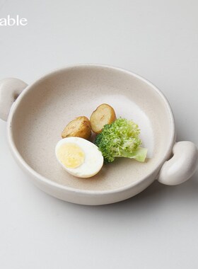 Hitable 大耳朵双耳陶瓷饭碗家用面碗汤碗餐厅商用沙拉水果手柄碗