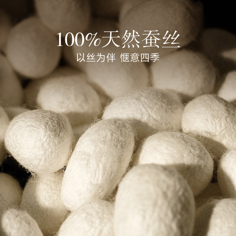 亚朵星球100蚕丝被春秋被夏凉被空调被冬被子母被二合一被芯保暖图片