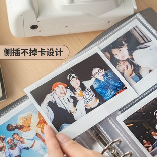 聚册wide宽幅拍立得相册富士相纸wide400/300卡册活页五5寸收纳本