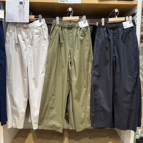 481028 春夏新款女装休闲廓形长裤 系腰带弯刀镰刀裤子显瘦显高