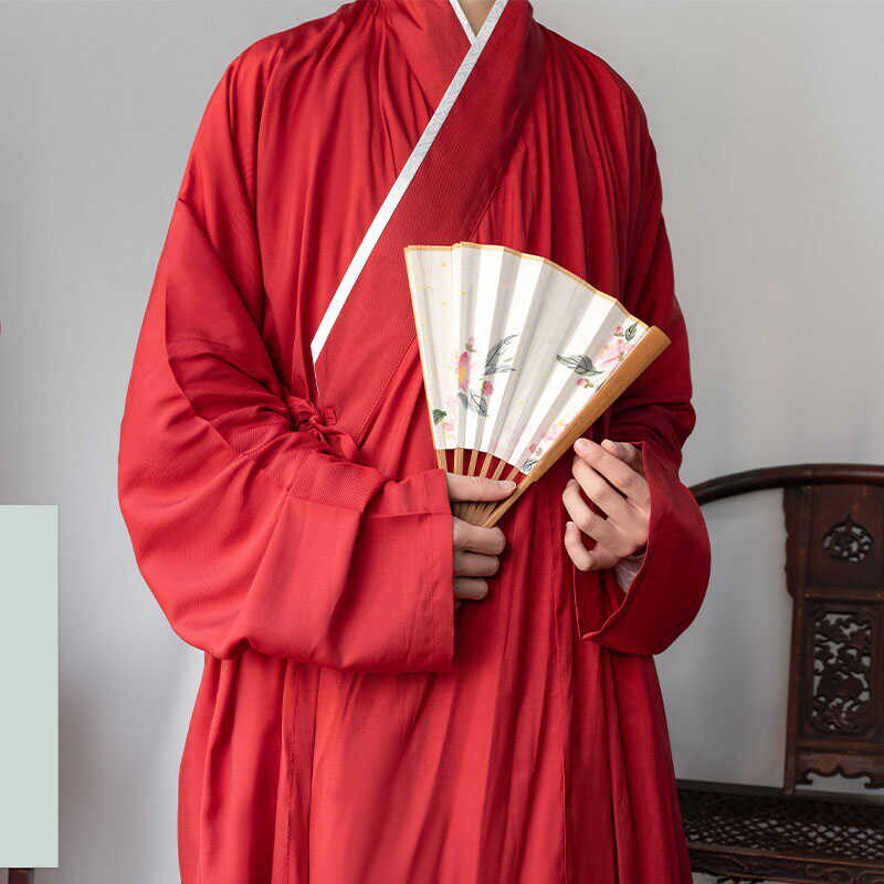 惜物国风 宋制汉服内搭交领窄袖贴里中衣汉服打底衫衬袍日常百搭